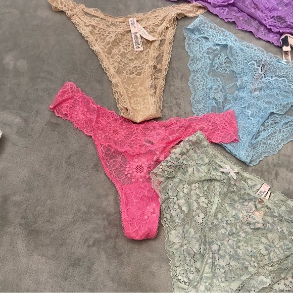 New! Victoria’s Secret 4 panty bralette bundle stretch lace thong 10378 - Picture 3 of 10